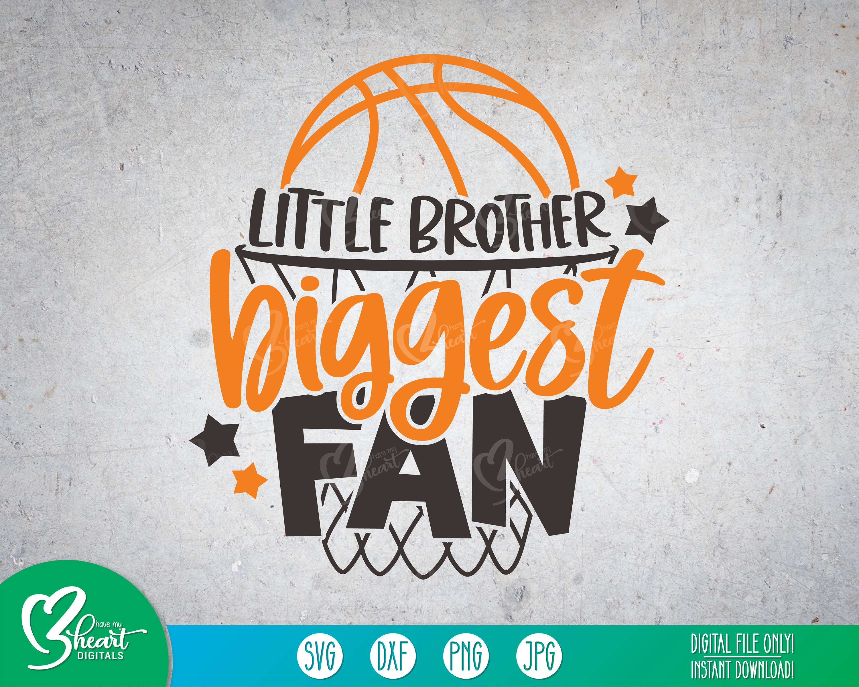 Basketball Brother SVG Little Brother Biggest Fan Shirt Etsy