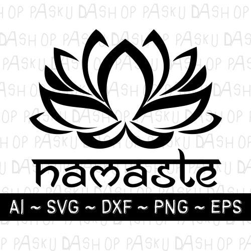 Namaste Digital Print Lotus Flower SVG File. Cutting File for | Etsy