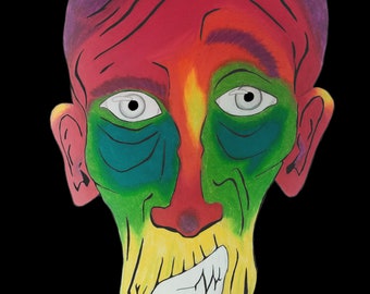 Rainbow face