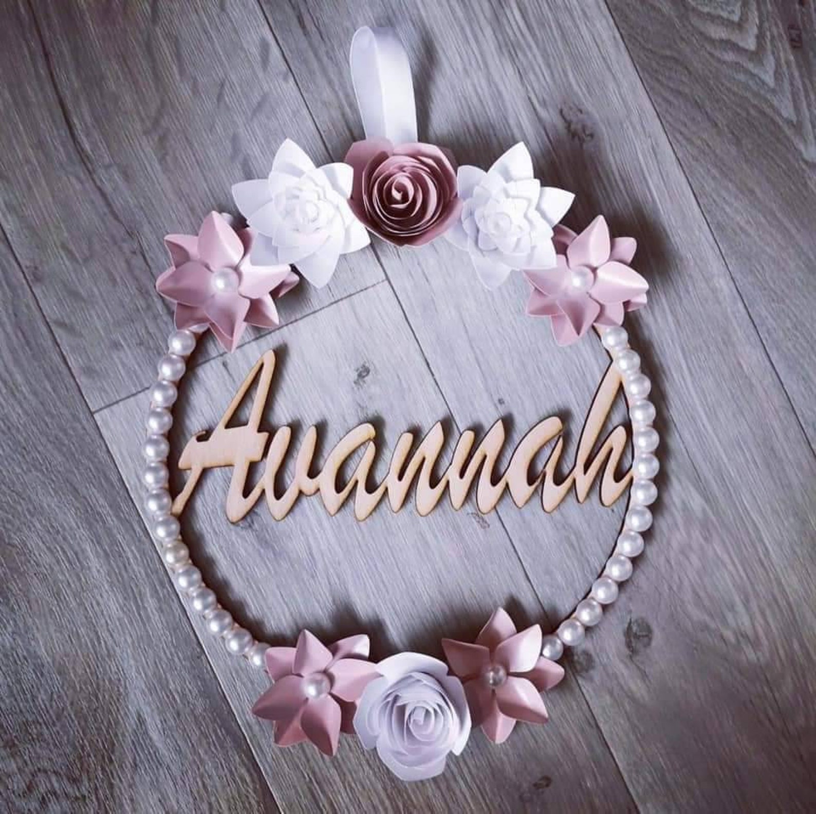 Personalised wood name decoration wall or door hanging Etsy