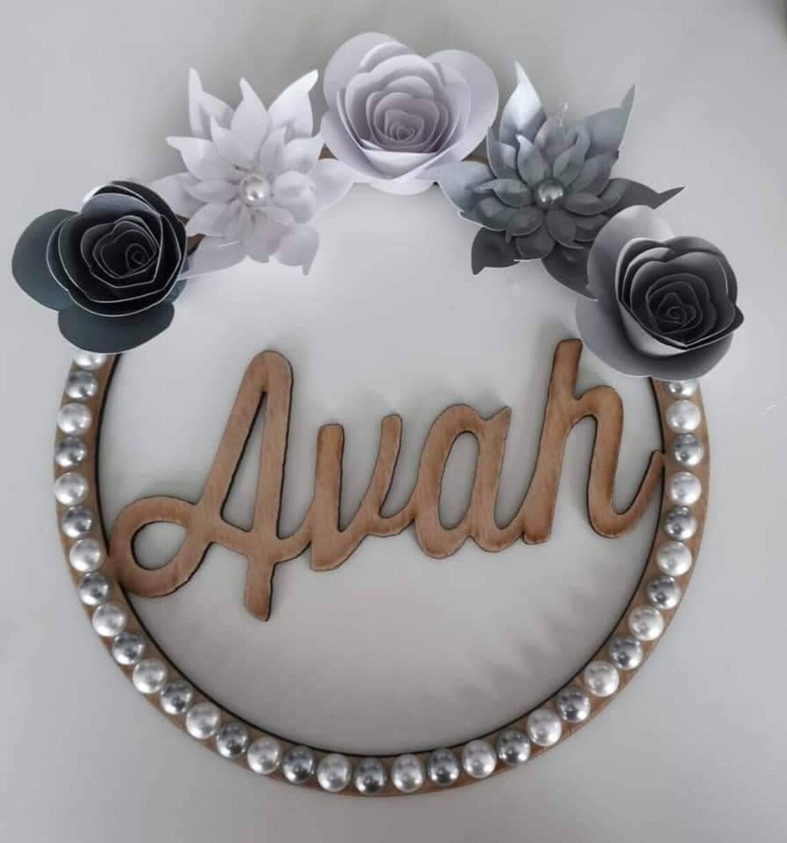 Personalised wood name decoration wall or door hanging Etsy