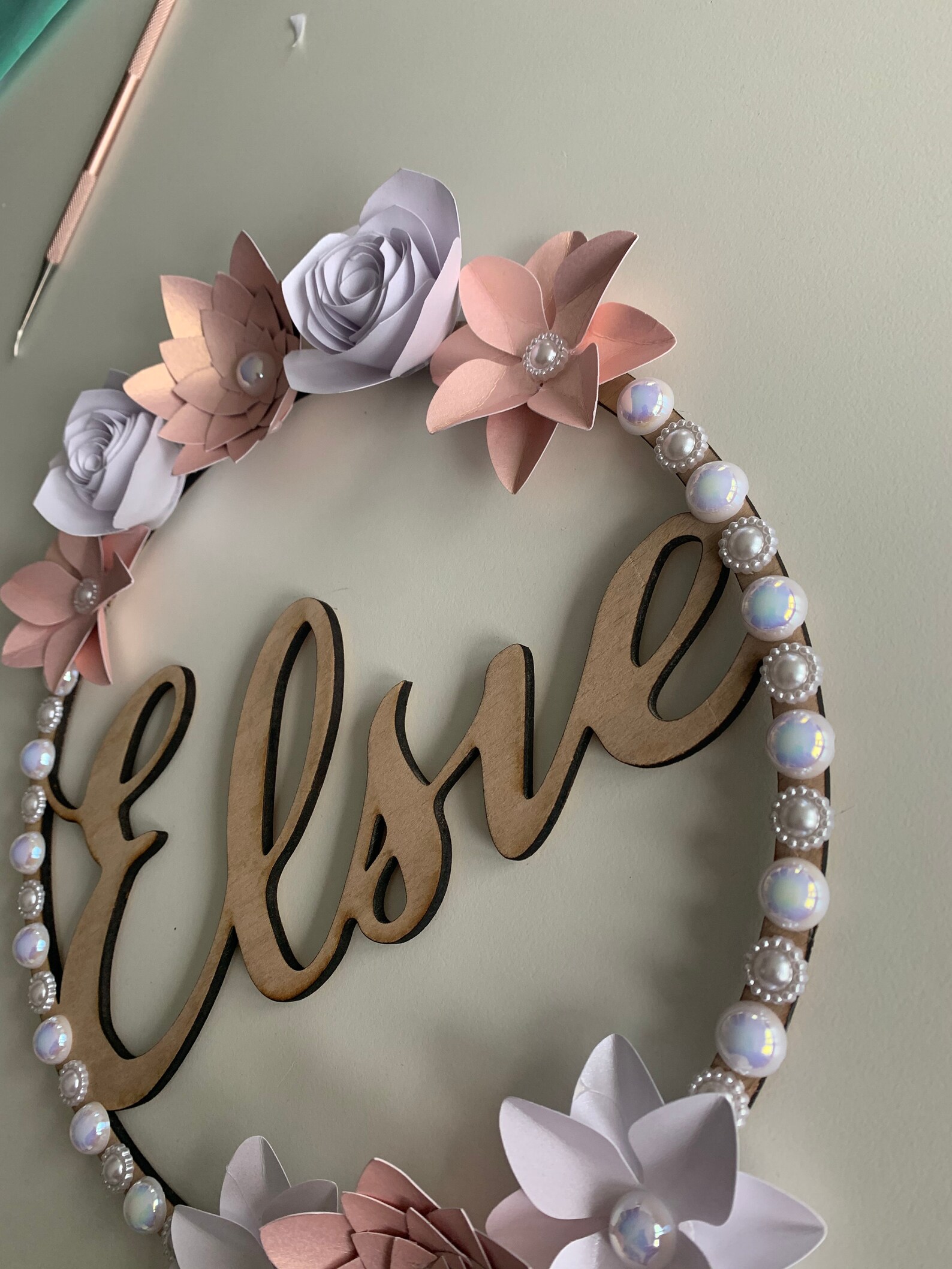 Personalised wood name decoration wall or door hanging Etsy