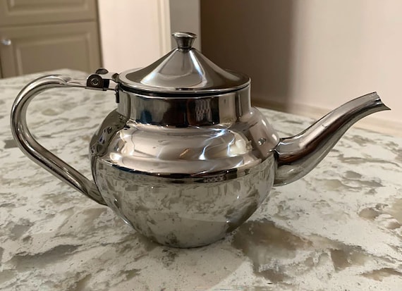 TEA POT 24oz Stainless Steel Tea Kettle, African Tea Pot, Attaya Tea Pot,  Green Tea Pot 