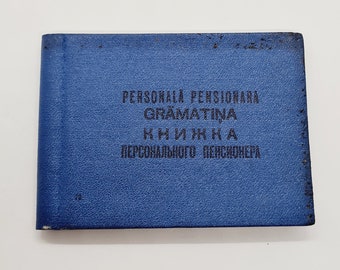 交通公社　ポケットガイド　ソ連　1986年 Soviet Vintage Pension Book Issued in USSR in 1986. - Etsy