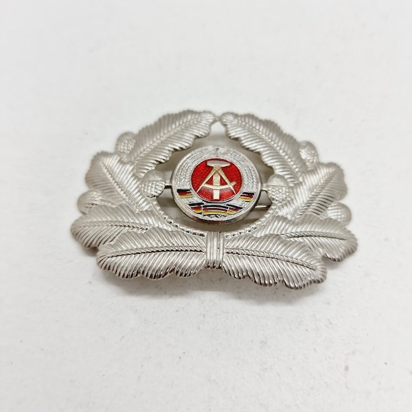 Vintage East German DDR Army Military NVA Soldier Visor Hat Insignia Cockade Cap Badge from 1980s