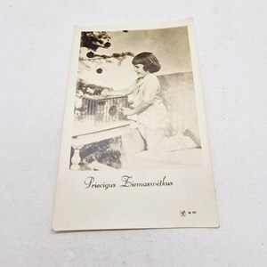 Cartolina natalizia lettone vintage emessa negli anni '30