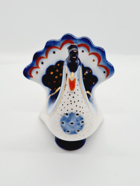 Soviet Porcelain Turkey Pepper Shaker – Lomonosov USSR Vintage