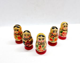 ロシアの民俗マトリョーシカ人形 6 体のビンテージ セット。 - Etsy 日本