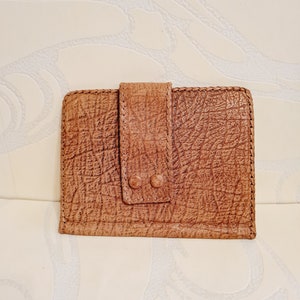 Latvian Vintage Leather Document Holder - Leather document holder made of tooled leather in USSR in 1980s