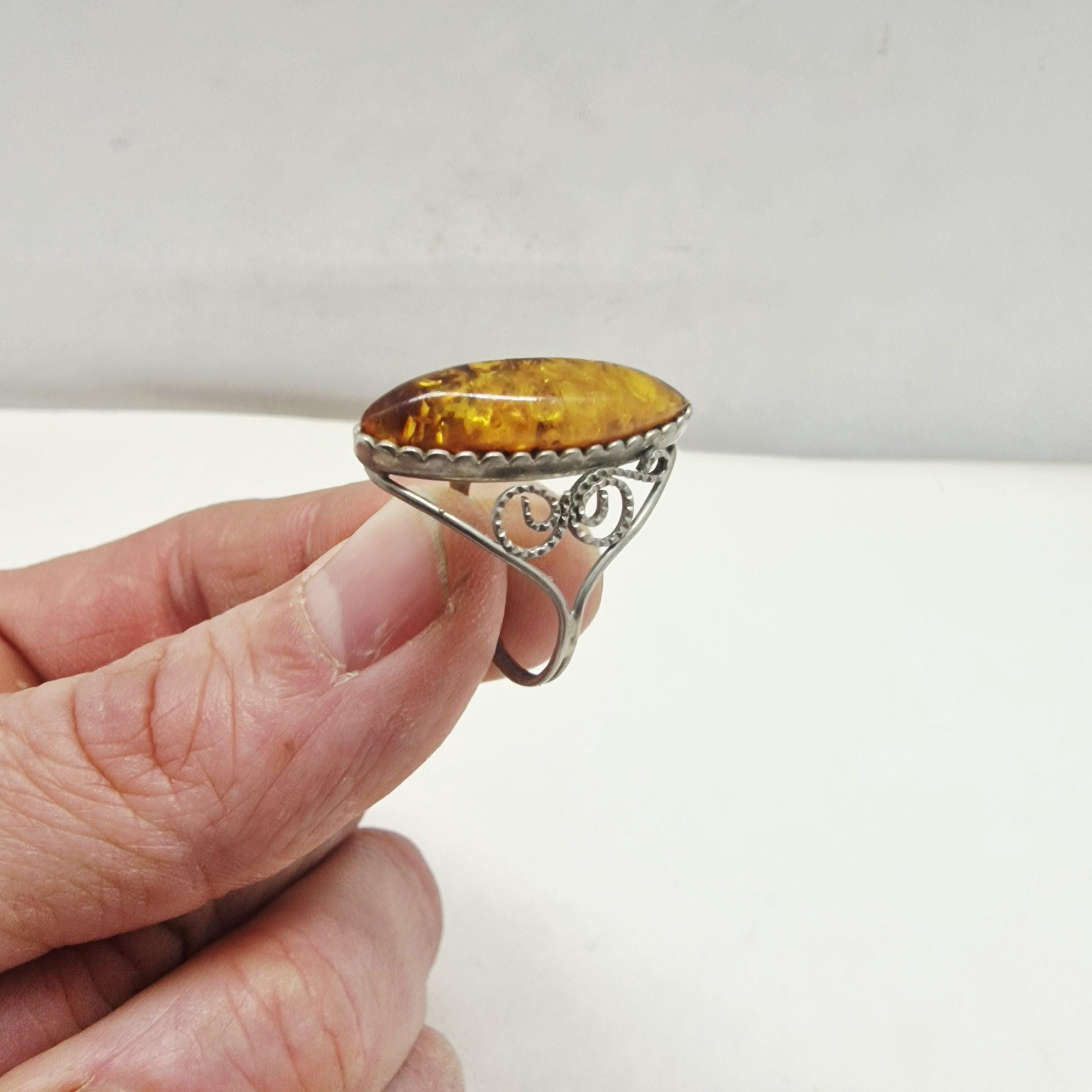 ソビエトヴィンテージ琥珀リング 1970年代ソ連製 - Etsy 日本