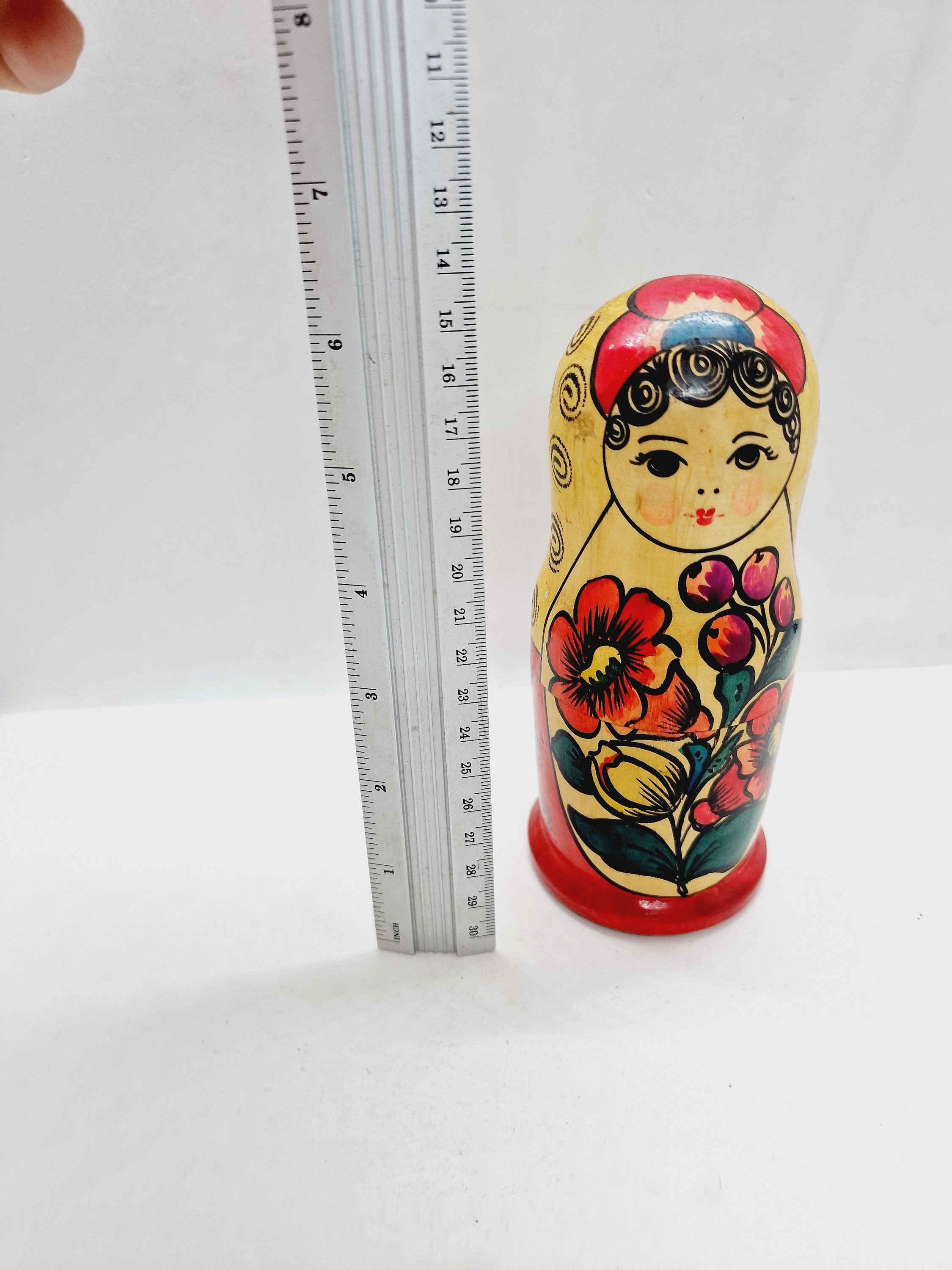 希少！ソビエト時代　マトリョーシカ　本場ソ連購入　50年前　木製　手作り10体 希少！ソビエト時代 マトリョーシカ 本場ソ連購入 50年前 木製