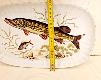 Rare Vintage German Fish Serving Plate - Vintage Herring Plate