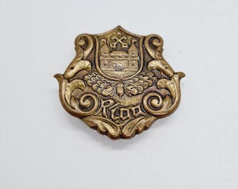 Riga Pin - Wappen der Stadt Riga in Lettland - Sowjetisch Vintage Riga Pin Badge Made in UdSSR 1980