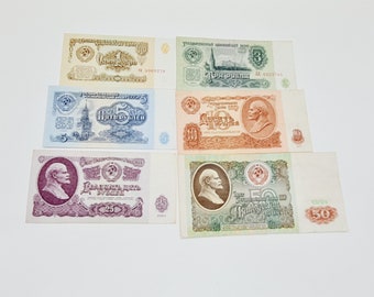 1909 年のロシア帝国 10 ルーブル。6 枚の帝国紙幣のセット。ロシア