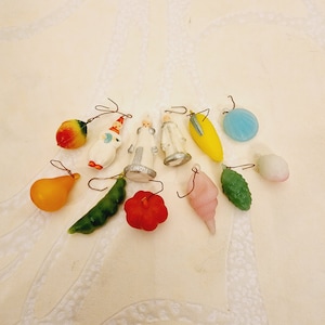 Mini Vintage Christmas Ornaments - set of 12 Christmas ornaments Made in USSR in 1970s