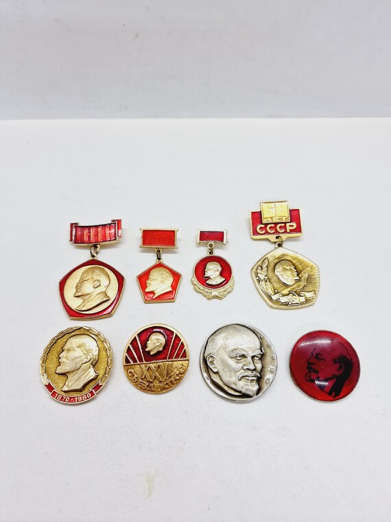 Lenin Pins - Set of 8 Lenin Pins Made in USSR in 1980s - Etsy