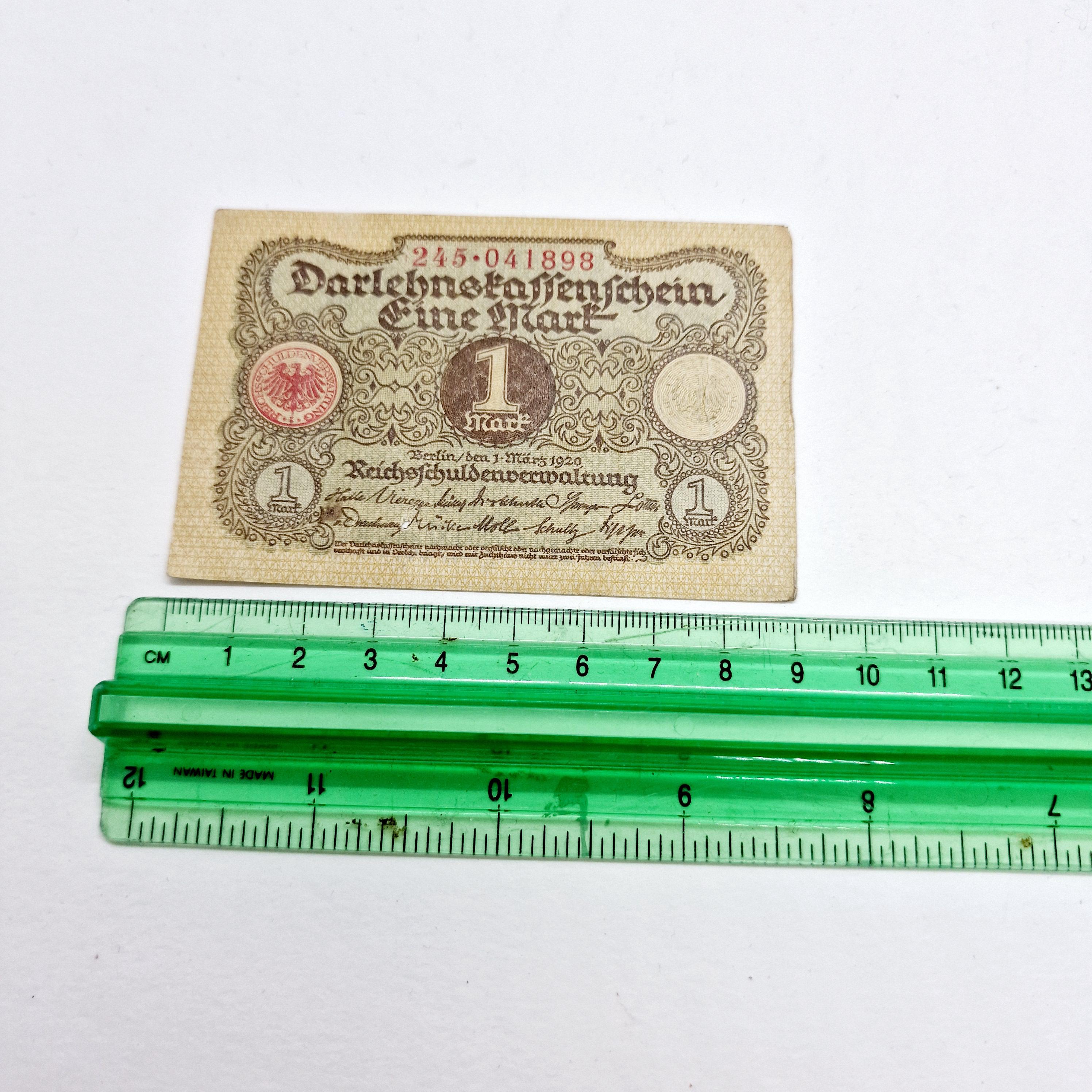 1920年にドイツで発行されたヴィンテージのドイツ1マルク紙幣 - Etsy 日本