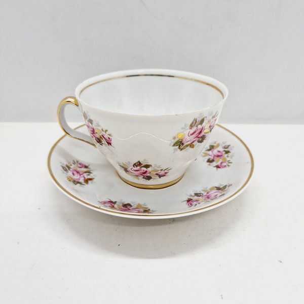 Latvian vintage porcelain coffee cup and saucer set "Sigulda" Made in USSR in 1970s