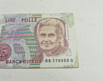 1990 年に発行された 1000 イタリア リラ紙幣。 - Etsy 日本