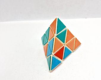 Rare Vintage Puzzle Rubik’s Cube USSR Pyramid puzzle Made in USSR in 1980s