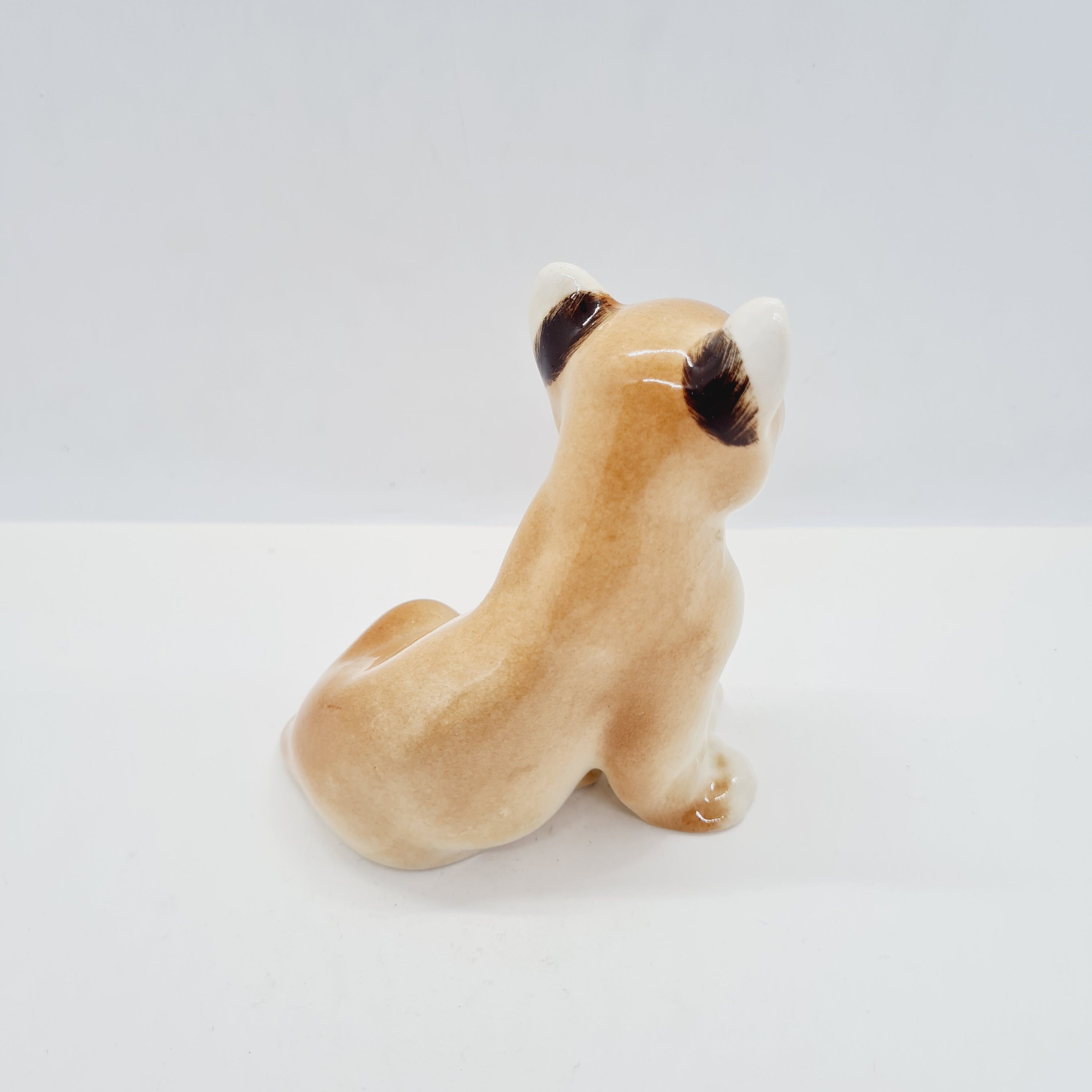 Figurine En Porcelaine Soviétique Ukraine Années 1920 - Lion Et Serpent - RARE - Fait Main