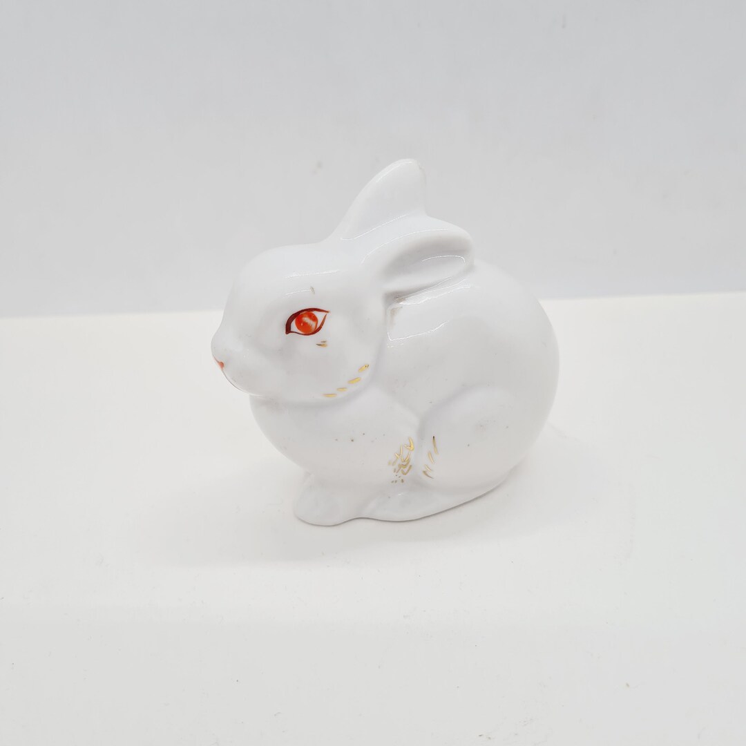 Soviet Vintage Rabbit Figurine - Porcelain Rabbit Figurine Made in USSR ...