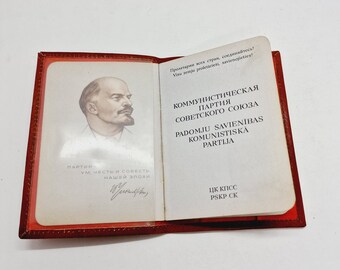 洋書 COMMUNIST PARTY OF THE SOVIET UNION Rare Soviet Vintage Communist Party Card Issued in USSR in 1973 - Etsy