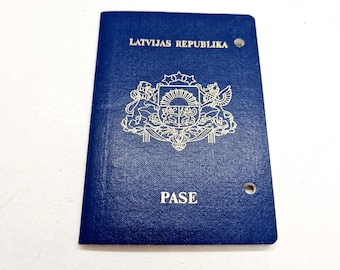 Latvian vintage passport issued in Latvia in 1993