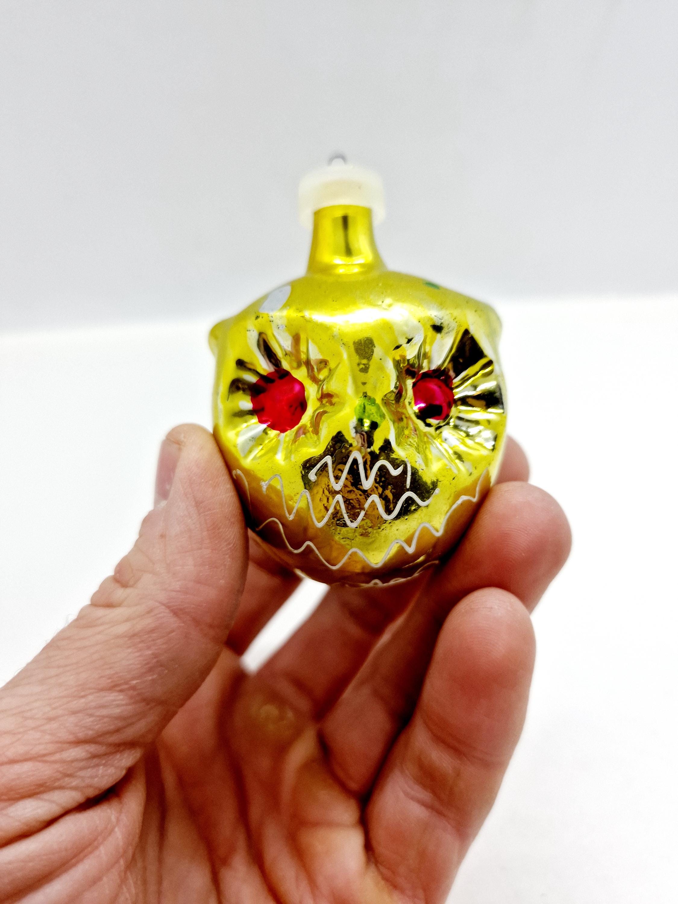 Russian Vintage Christmas Owl - Soviet vintage glass owl ornament made in USSR in 1970s