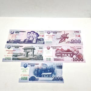 Set of 5 Korean Won banknotes series  of 2000S