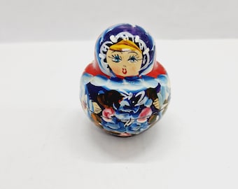 ヴィンテージ ソビエト マトリョーシカ 木製 ロシア フィギュア