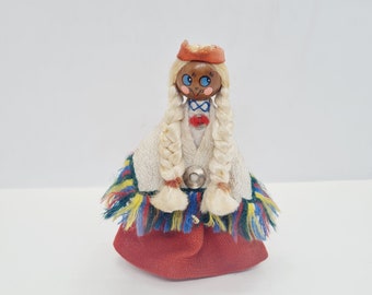 Vintage Latvian traditional doll - Vintage Wooden Doll - Latvian Traditional Doll Made in USSR in 1970s