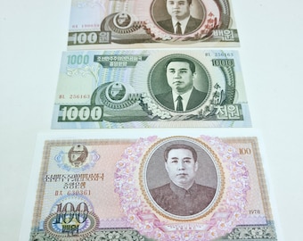 韓国 1000ウォン 1950年代 ヴィンテージ紙幣 - Etsy 日本