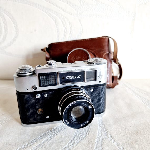 Étui pour appareil photo en cuir vintage B+W Allemagne