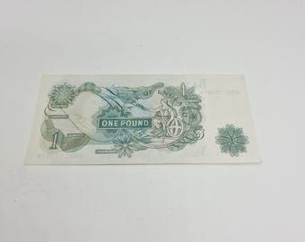 1960年代から1970年代にかけて発行されたイギリスの1ポンド紙幣 - Etsy