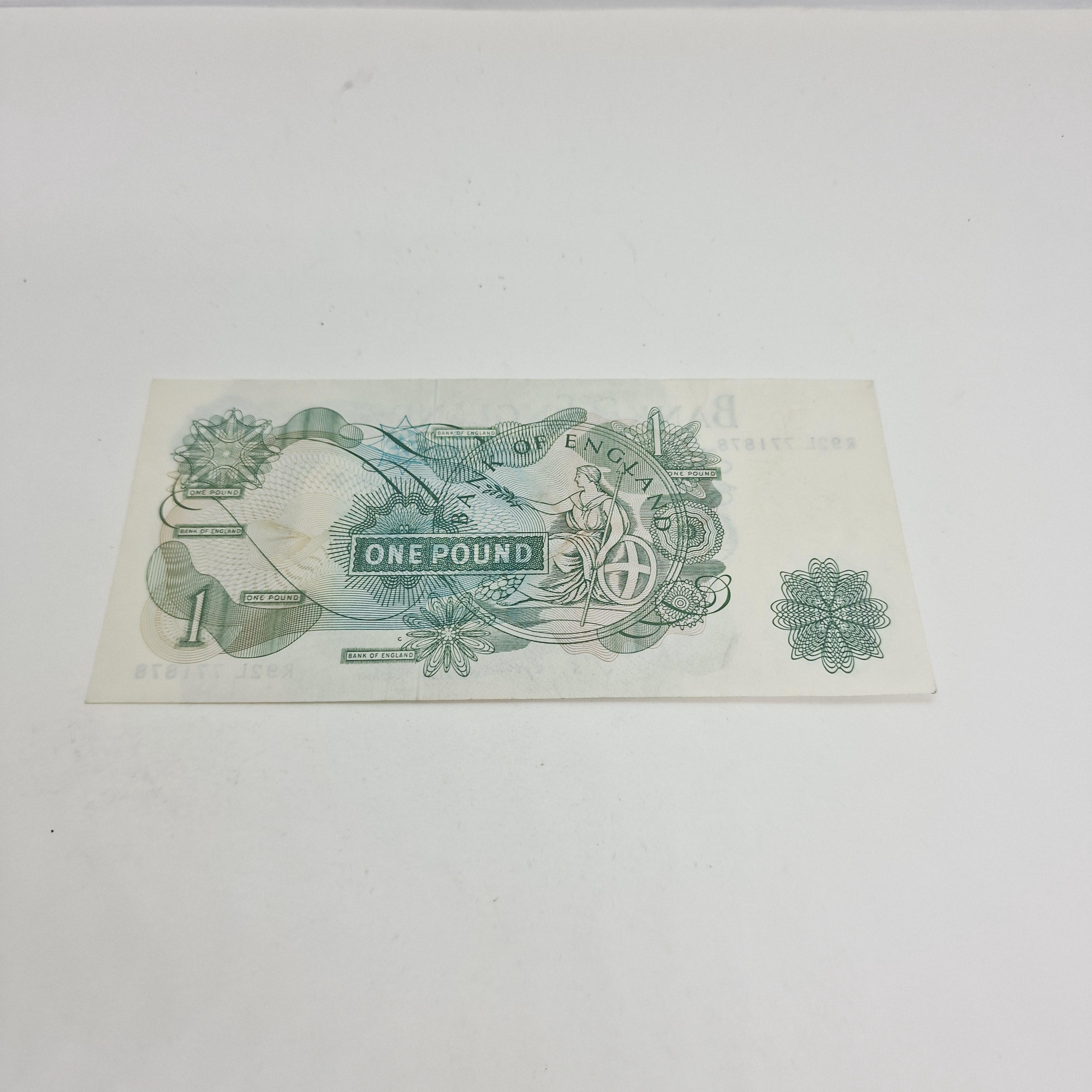 1960年代から1970年代にかけて発行されたイギリスの1ポンド紙幣 - Etsy