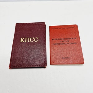 Rara tessera del partito comunista sovietico vintage emessa in URSS nel 1985