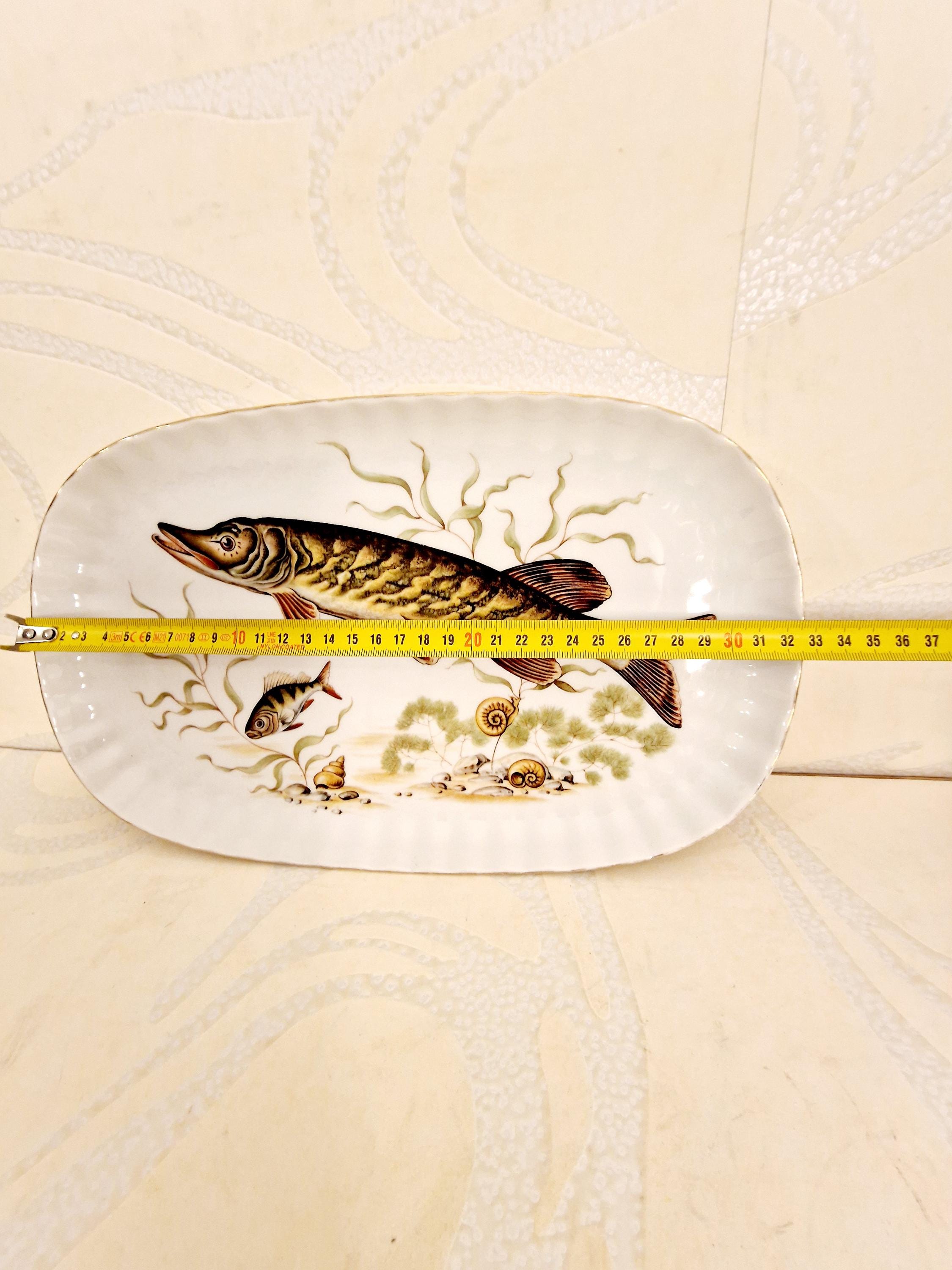 Rare Vintage German Fish Serving Plate - Vintage Herring Plate