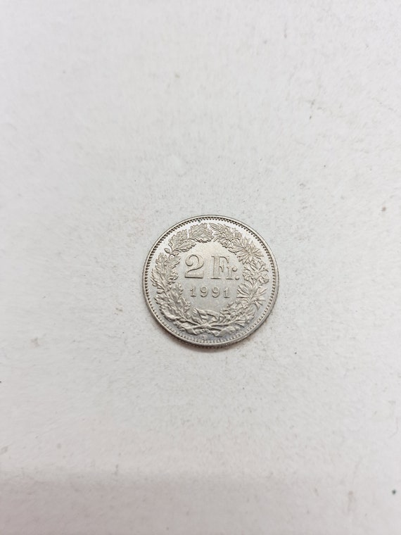 1991年にスイスで発行されたヴィンテージ2フラン硬貨 - Etsy 日本