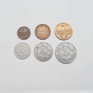 1923 Polish Groszy Coin Set - Vintage Currency Collection