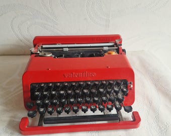 OLIVETTI LETTERA 32 タイプライター、オリジナルのティールカラーが