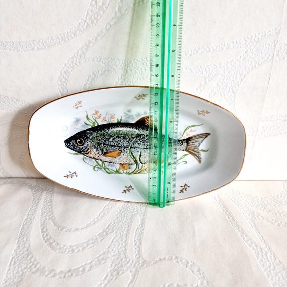 Soviet Fish Serving Plate - Soviet Vintage Herring Plate Made in