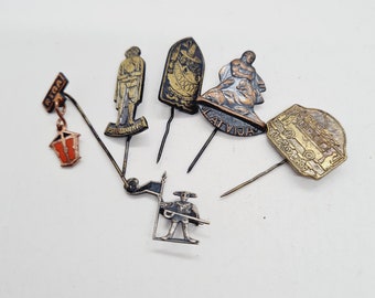 Latvian pins - set of 6 Latvian pins made in USSR in 1980s