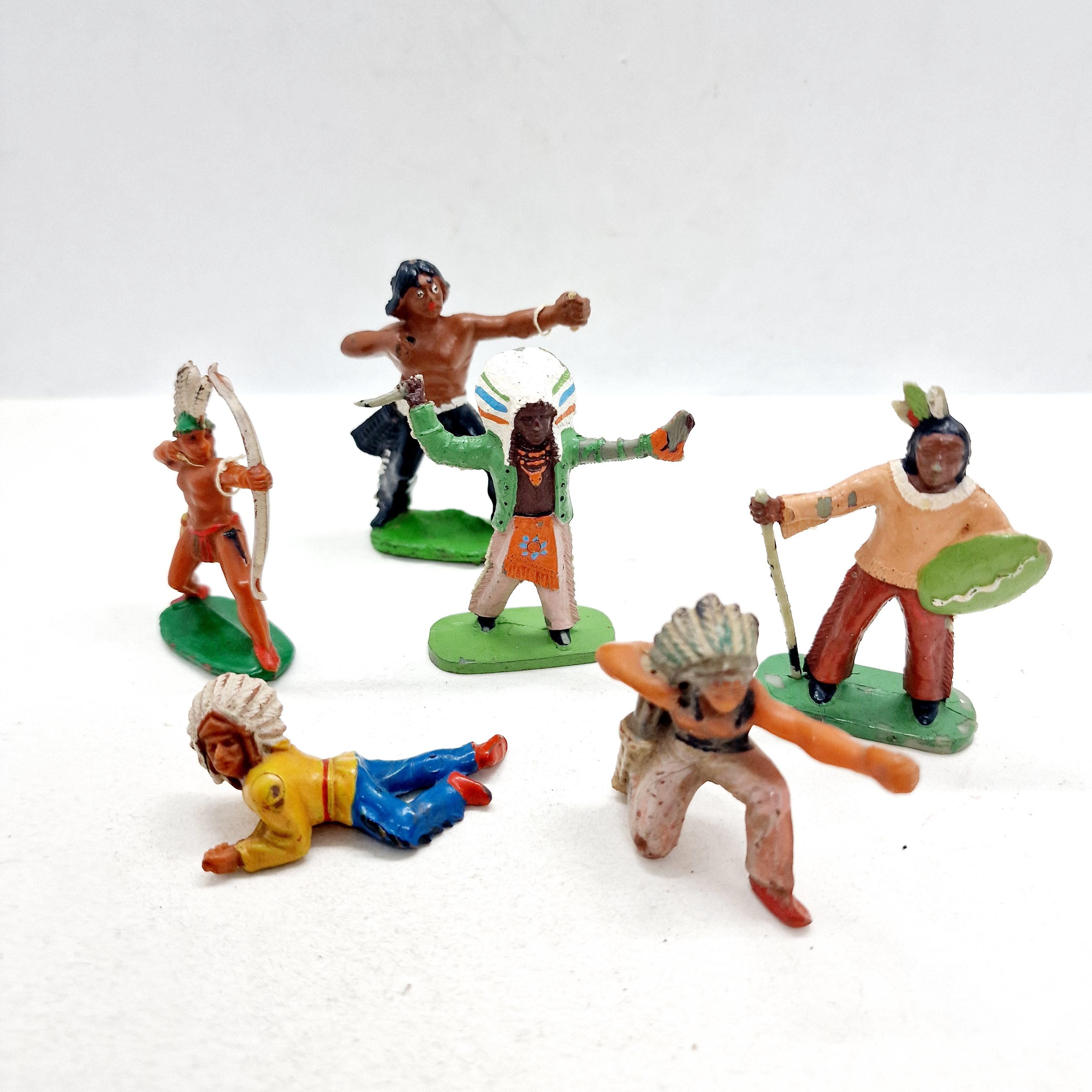 ヴィンテージ エラストリン インディアン戦士フィギュア - 1970年代
