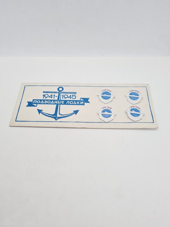 Soviet Vintage Submarine pins - Set of 4 Submarine pi… - Gem