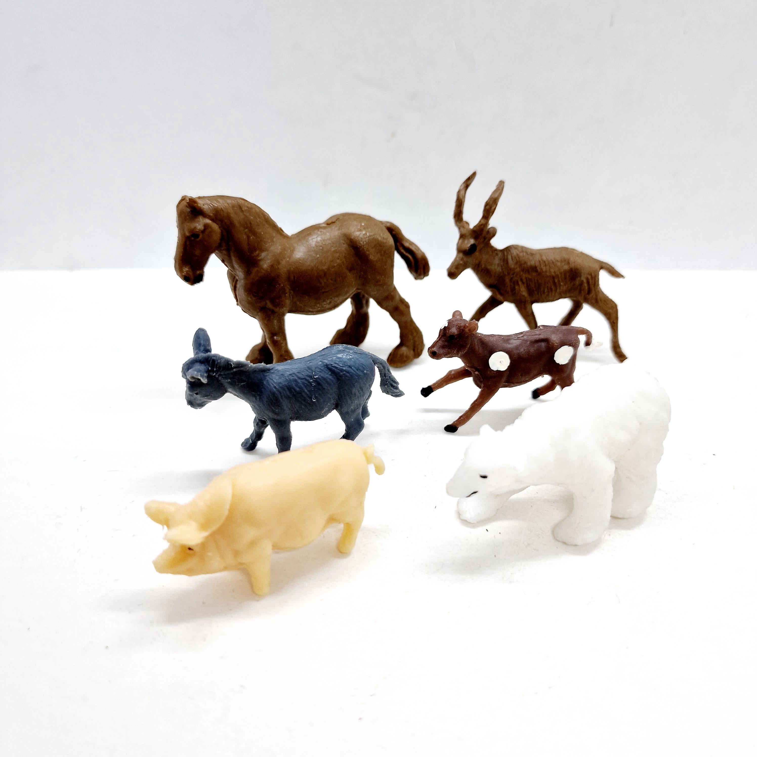 Soviet Vintage Animal Toys - Set of 6 Soviet Animal Figurines