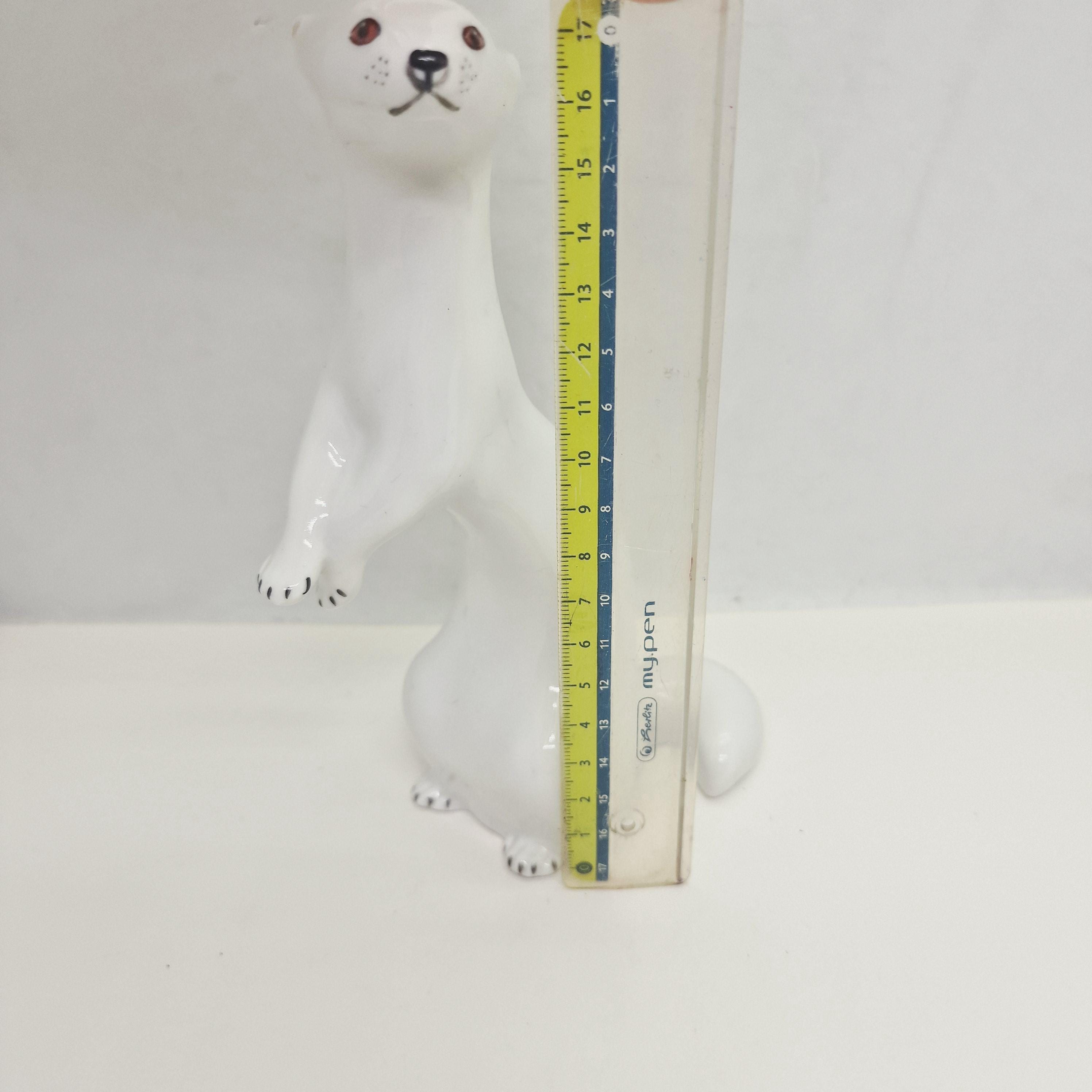 Vintage Soviet Lomonosov Porcelain Figurine of a Standing White