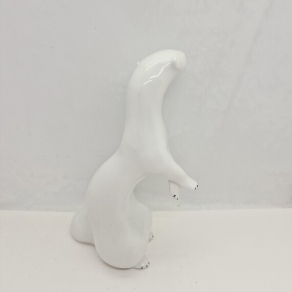 Vintage Soviet Lomonosov Porcelain Figurine of a Standing White
