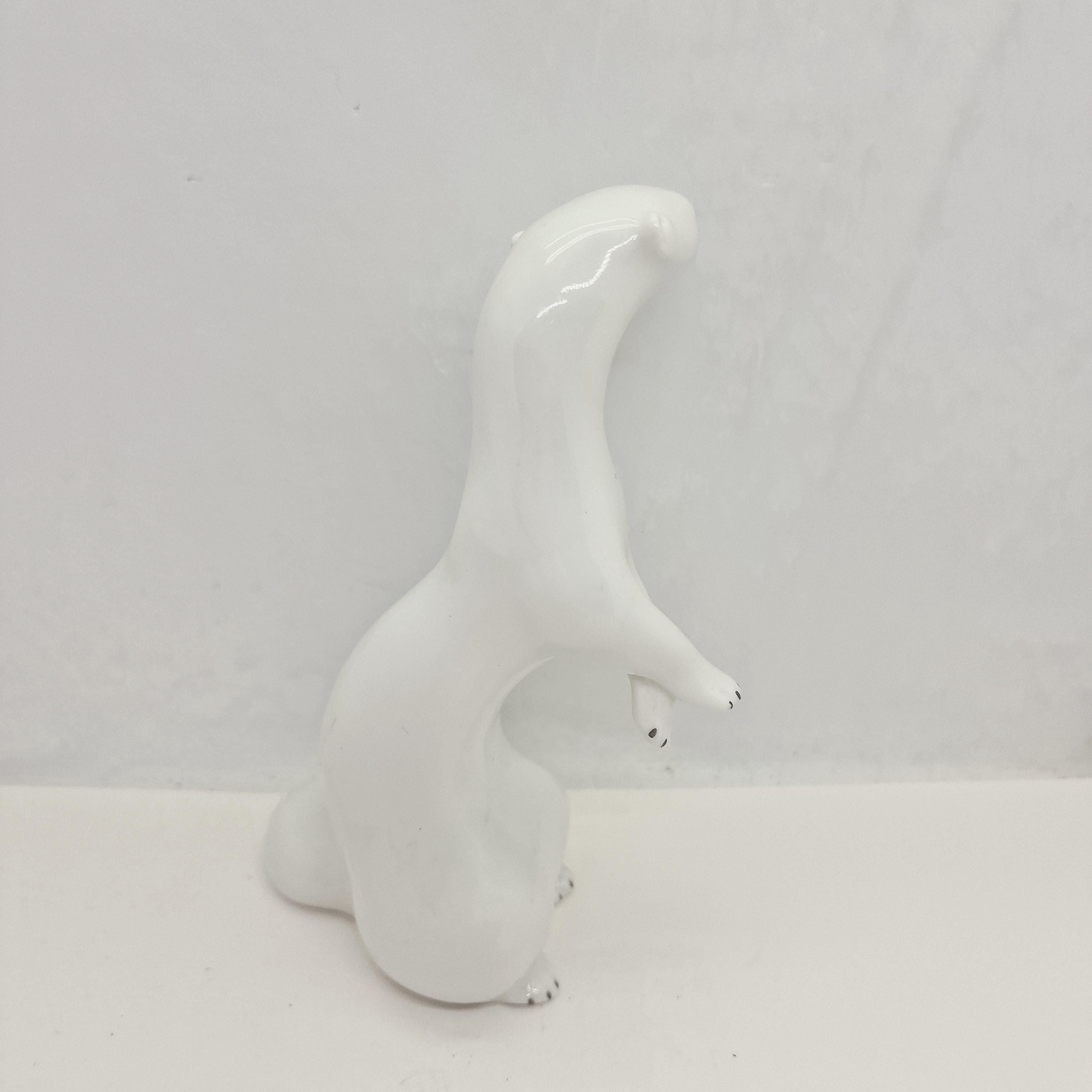 Vintage Soviet Lomonosov Porcelain Figurine of a Standing White