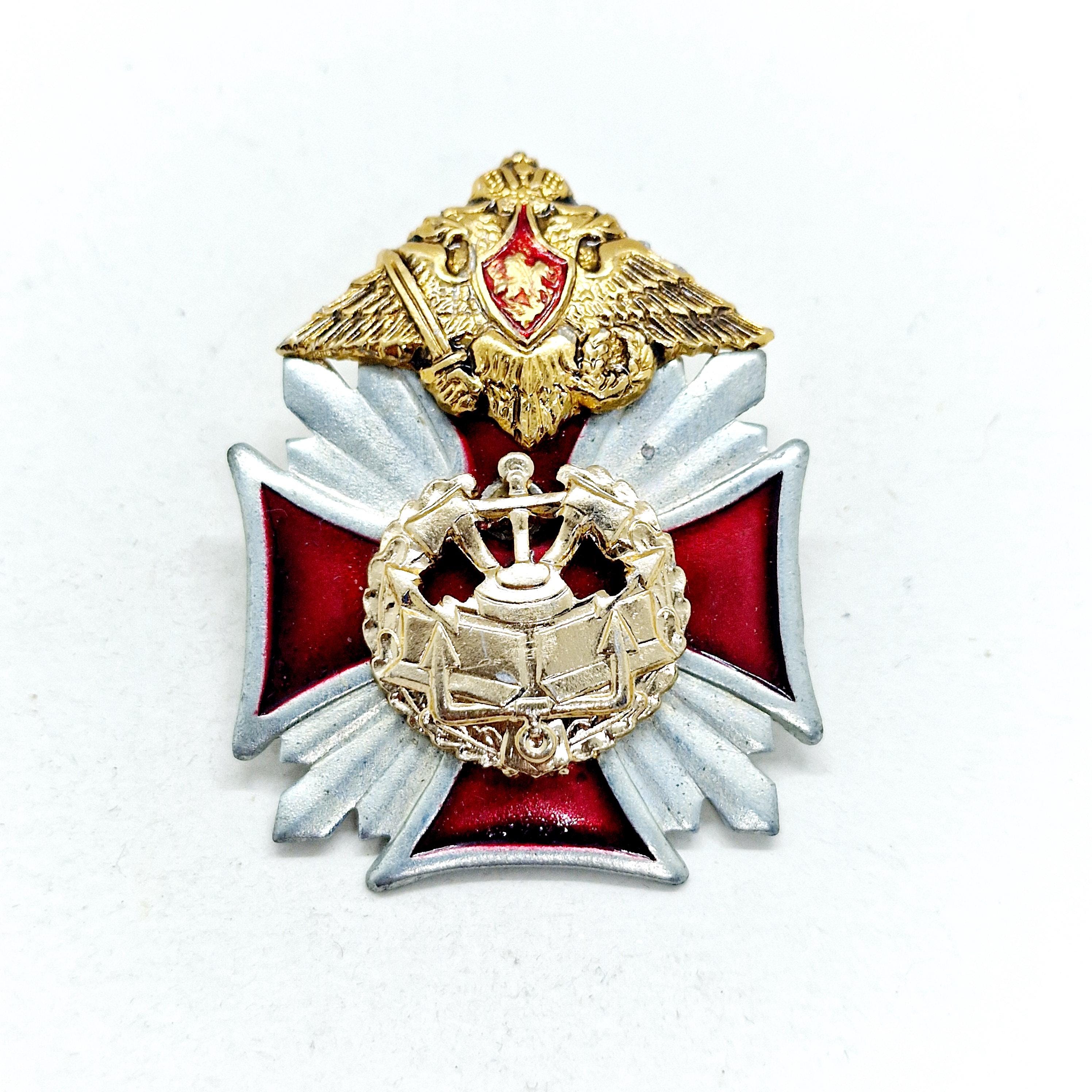 【非売品】シベリア鉄道　ロシア号　車掌バッジ Vintage Russian Railway Troops Badge Aluminum Made in Russia in